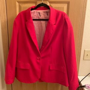 Red Blazer, Long/Oversized